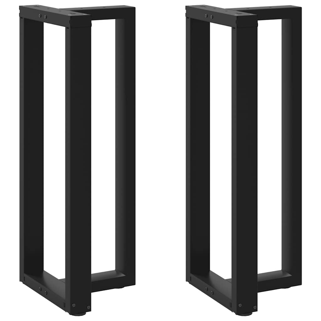Pés de mesa de bar em forma de t, 2 peças, preto, 40x35x(100-101) cm, aço