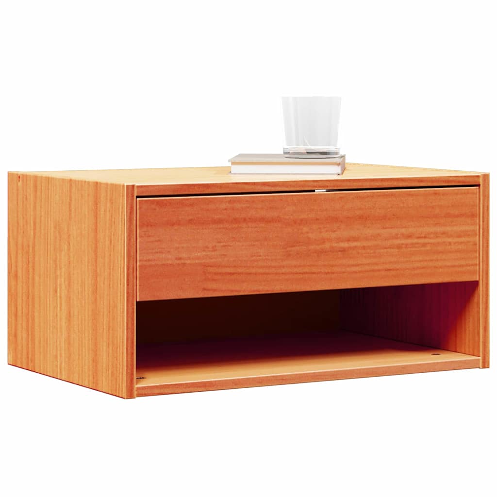 Mesa-de-cabeceira com gaveta marrom cera 50 x 32,5 x 24 cm