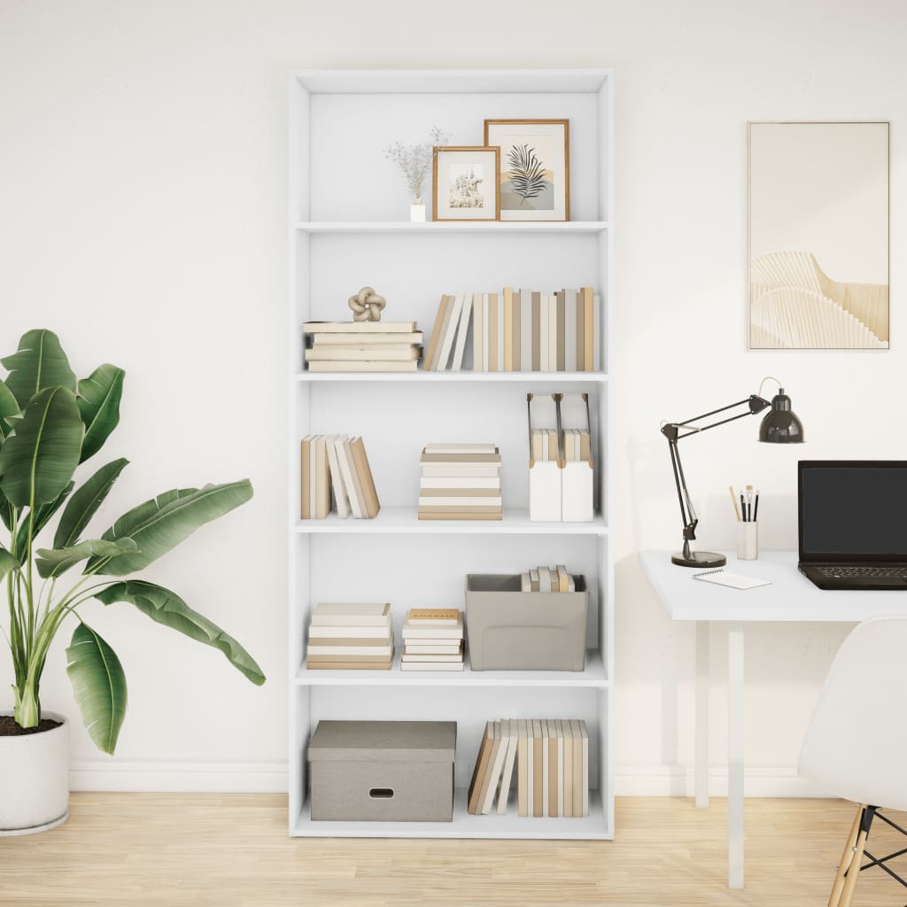 Estante 80x30x189 cm derivados de madeira branco