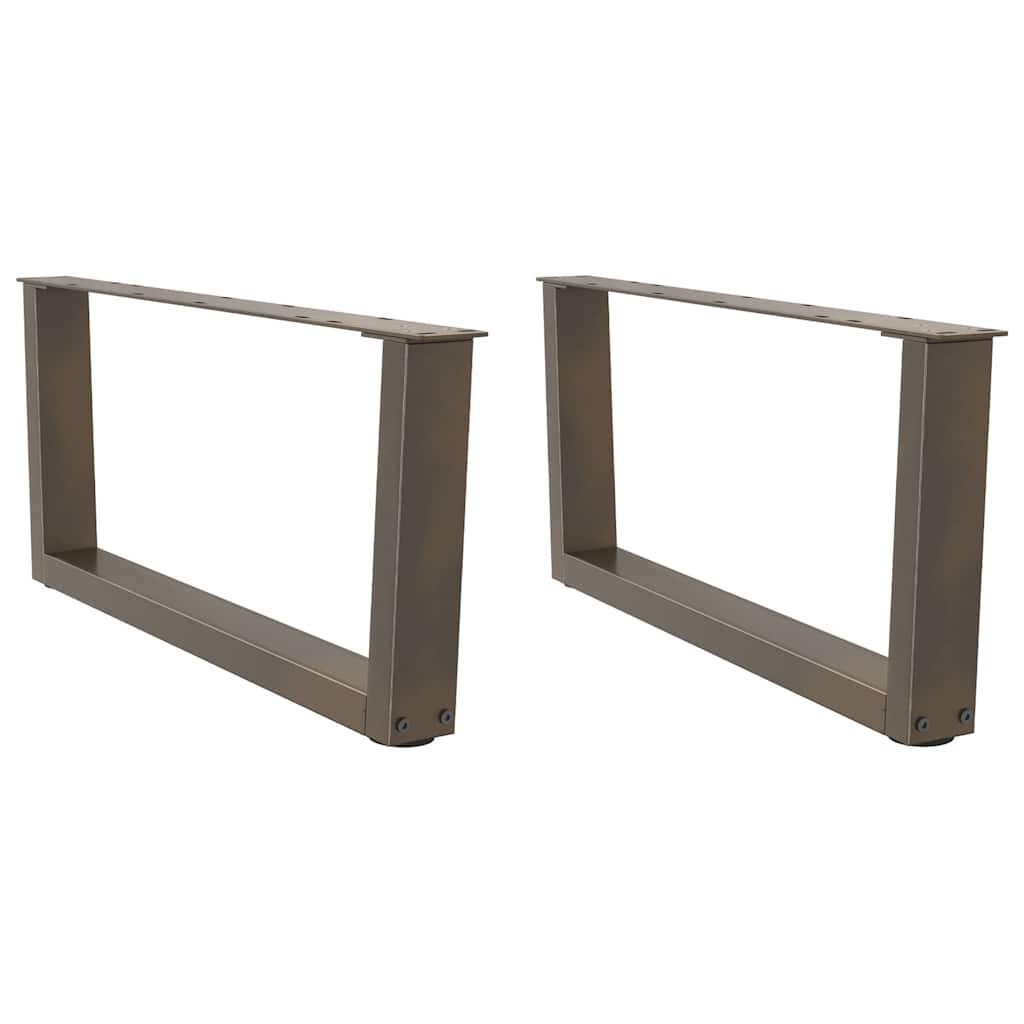 Pés para mesa de centro em formato de v, 2 peças, aço natural, 70x(30-31,3) cm, aço