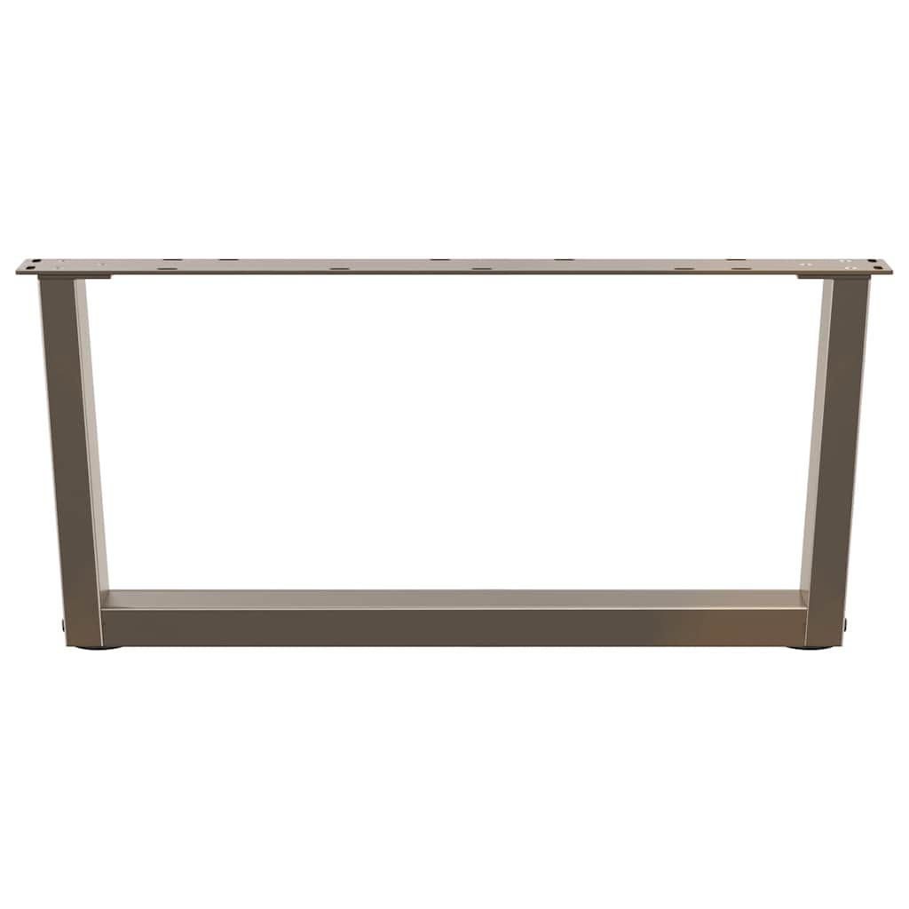 Pés para mesa de centro em formato de v, 2 peças, aço natural, 70x(30-31,3) cm, aço