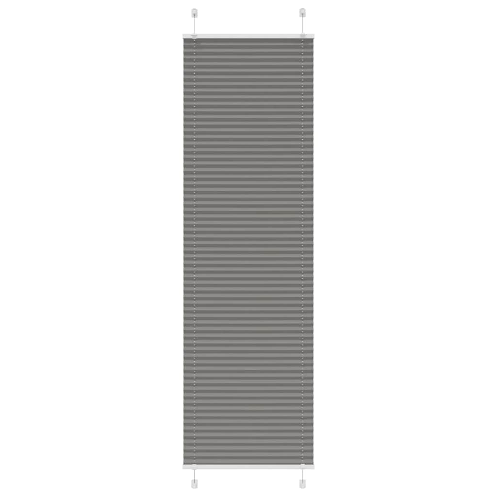 Antracite plissada cega 55x200 cm largura tecido 54,4 cm