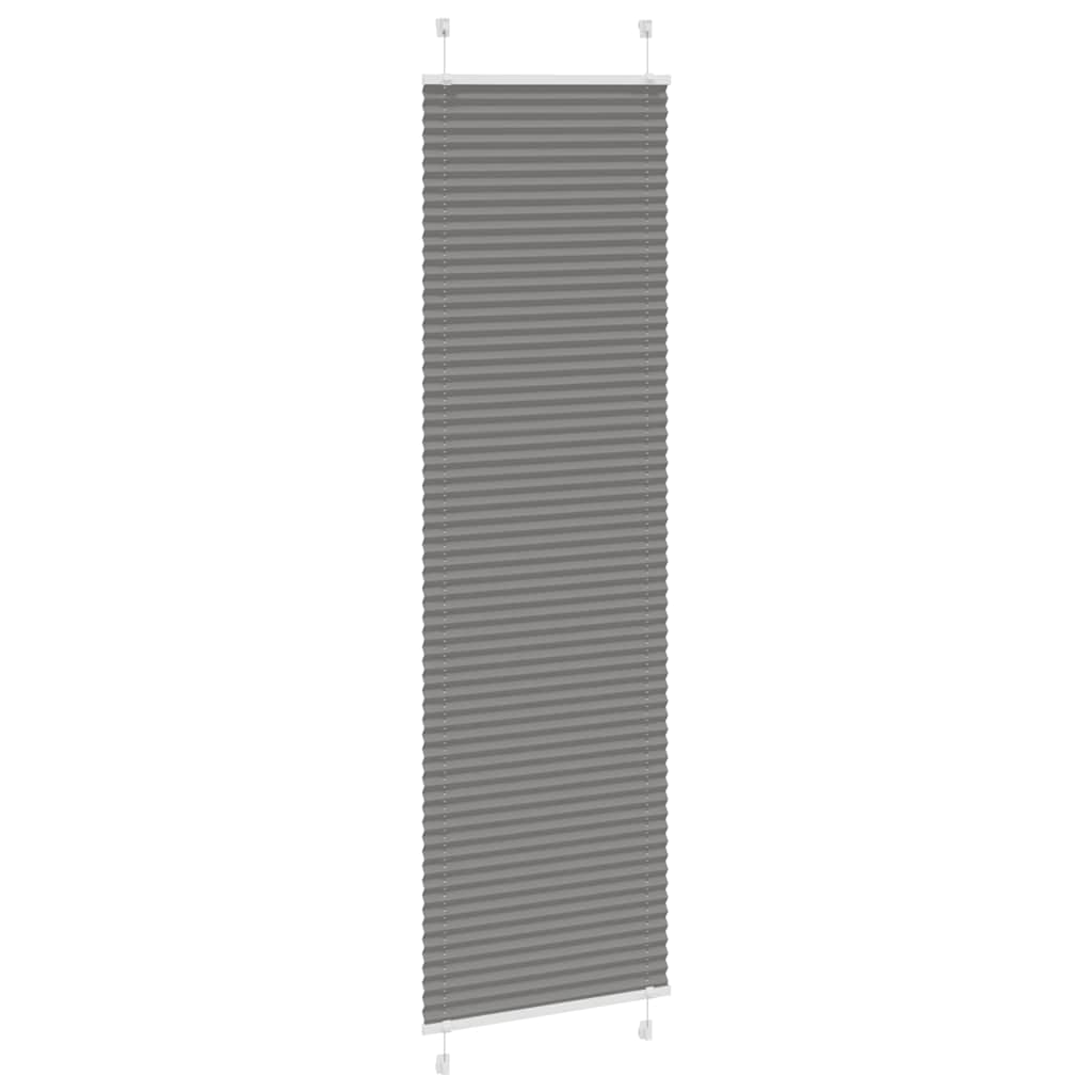 Antracite plissada cega 55x200 cm largura tecido 54,4 cm