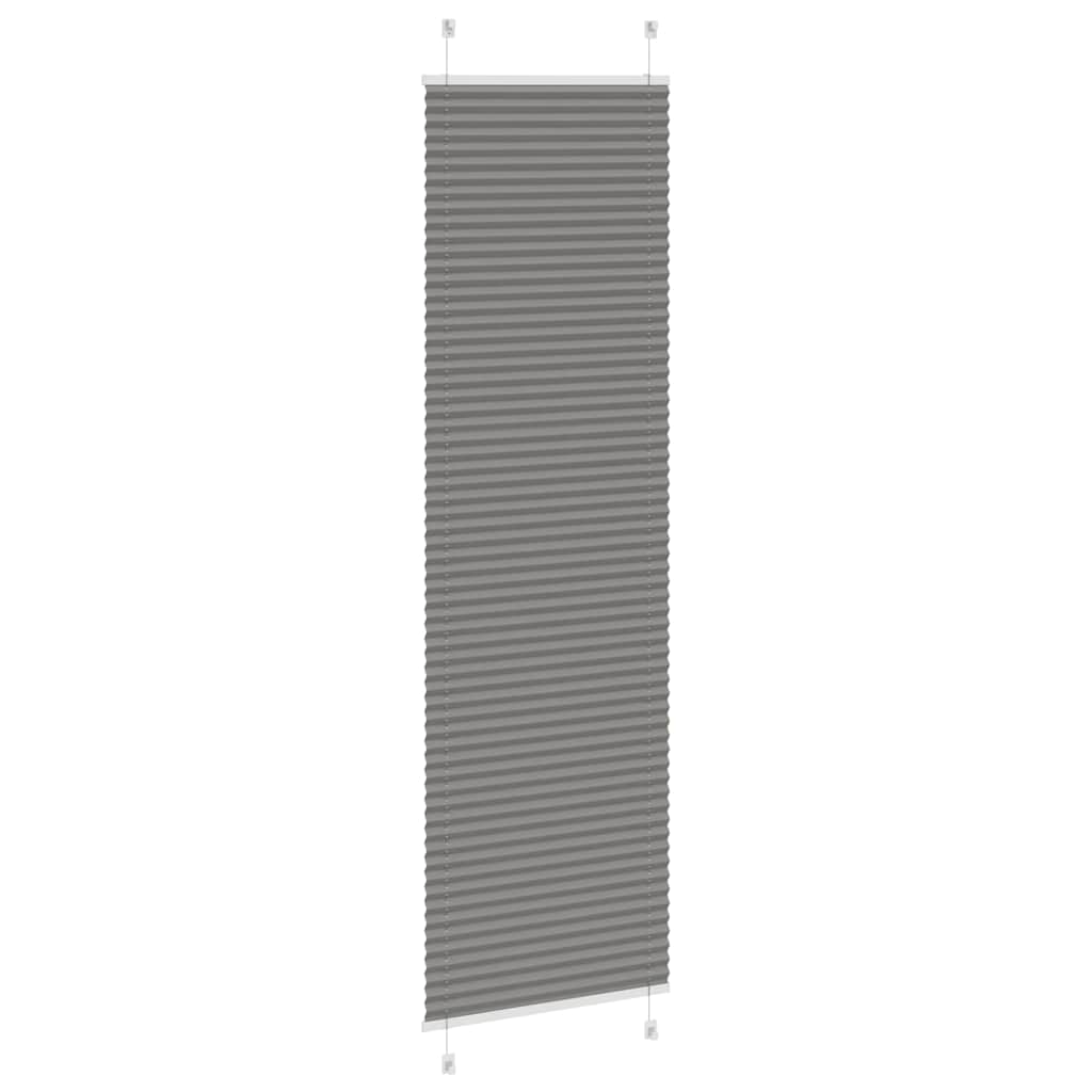 Antracite plissada cega 55x200 cm largura tecido 54,4 cm