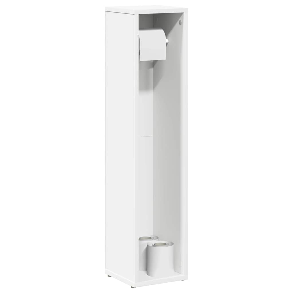 Móvel p/ casa de banho c/ suporte de rolos 20,5x20x90 cm branco