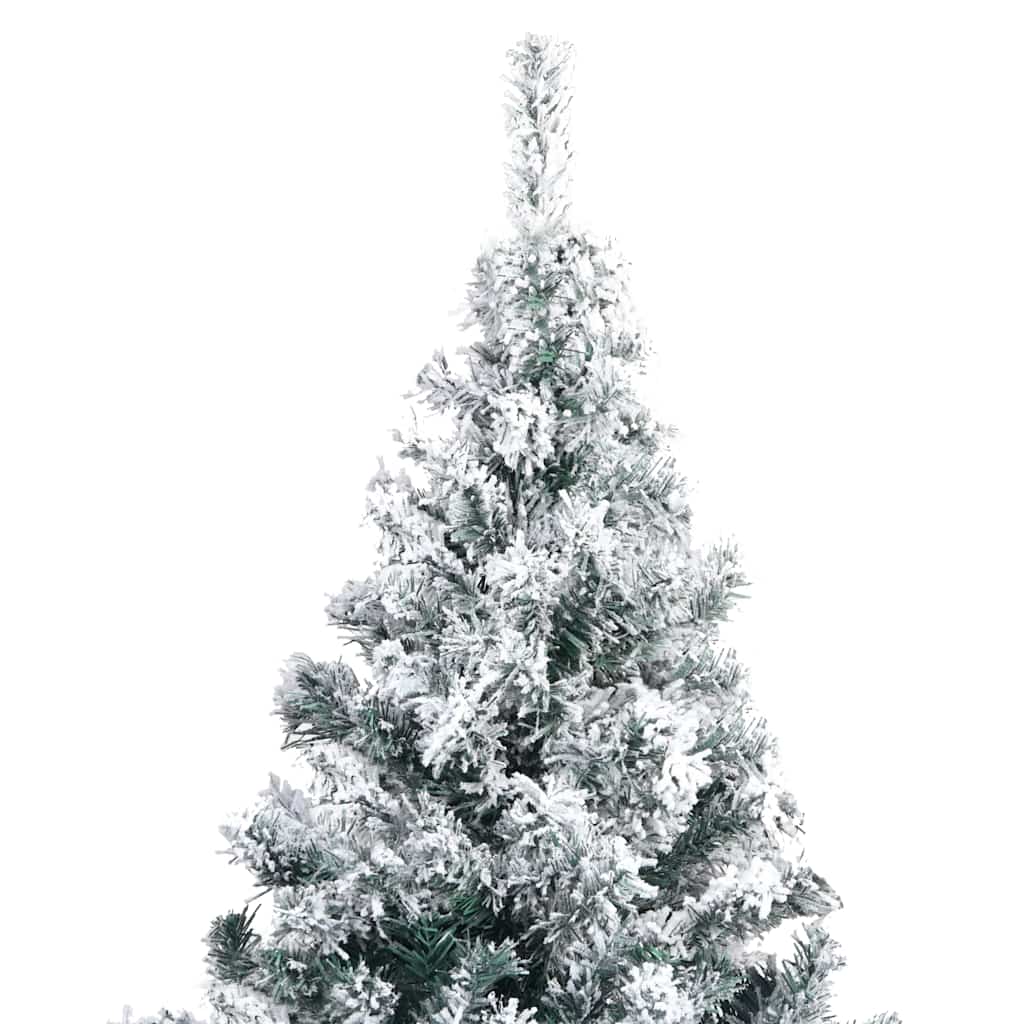 Árvore de natal artificial c/ flocos de neve 180 cm PVC verde