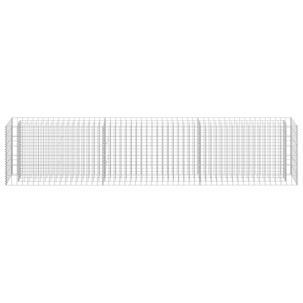 Canteiro elevado/cesto gabião 270x30x60 cm aço galvanizado