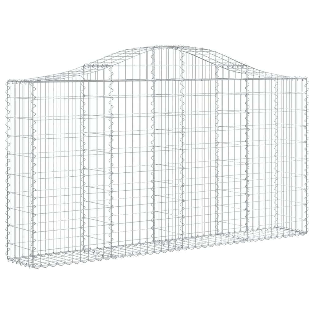 Cestos gabião arqueados 9pcs 200x30x100/120cm ferro galvanizado