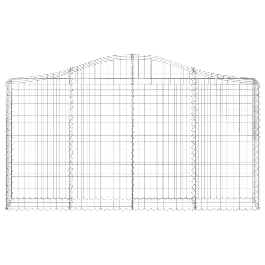 Cestos gabião arqueados 9pcs 200x30x100/120cm ferro galvanizado