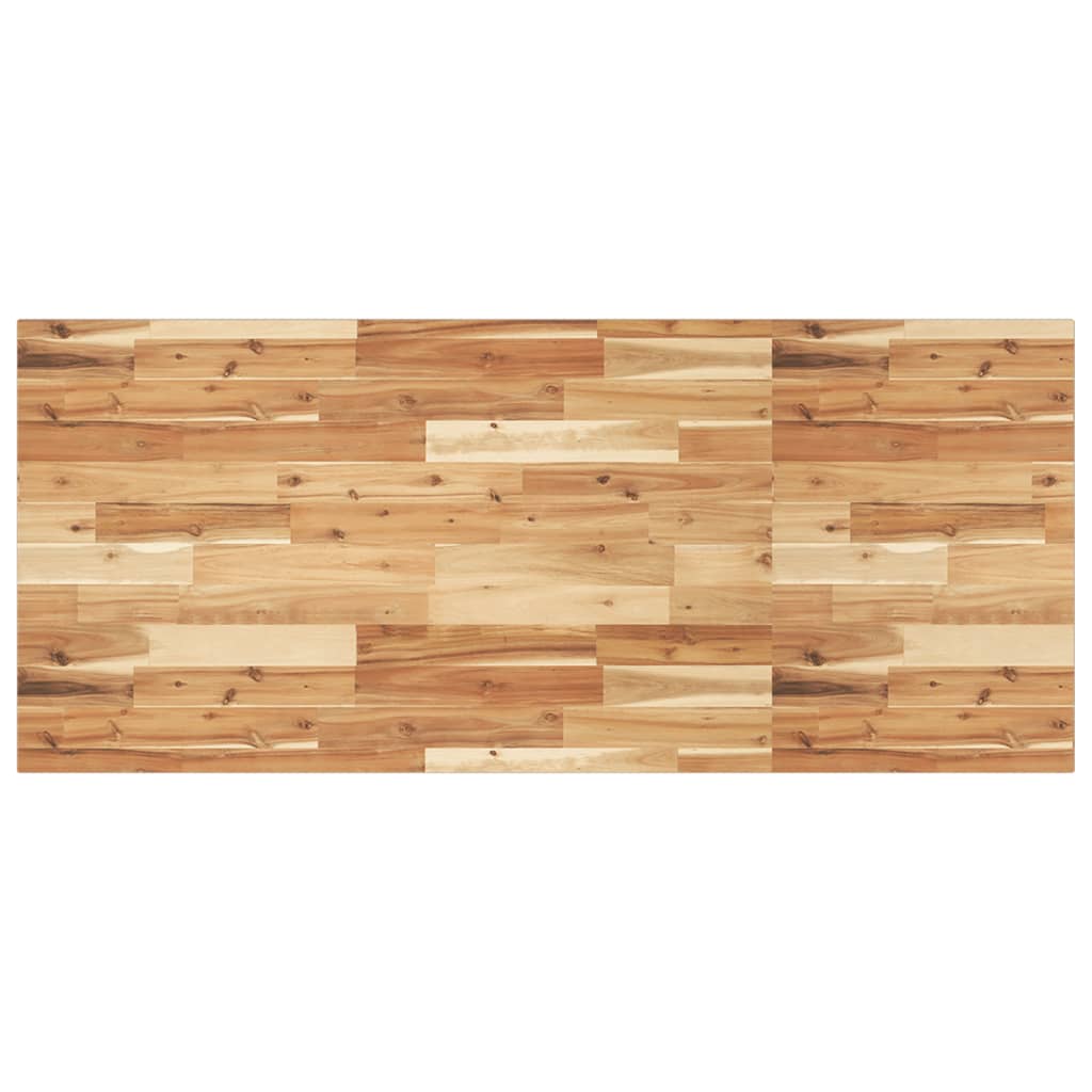 Tampo p/ móvel de wc 120x60x2cm acácia maciça acabamento a óleo
