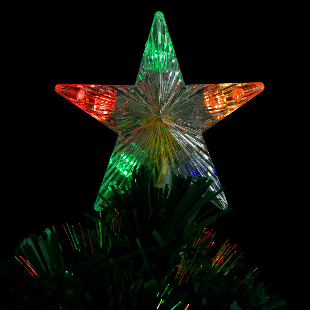 Árvore de natal pré-iluminada c/ suporte e LED 64 cm fibra ótica
