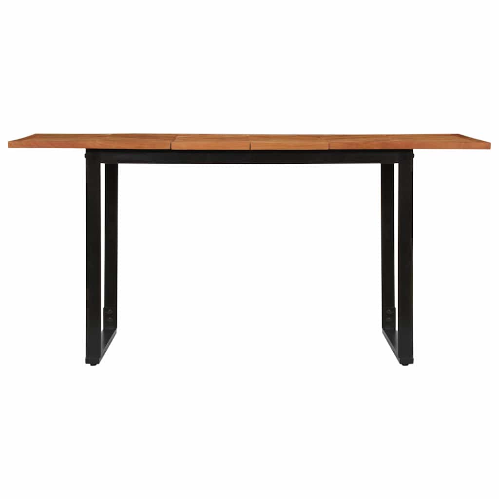 Mesa de jantar 160x80x75 cm madeira maciça de acácia