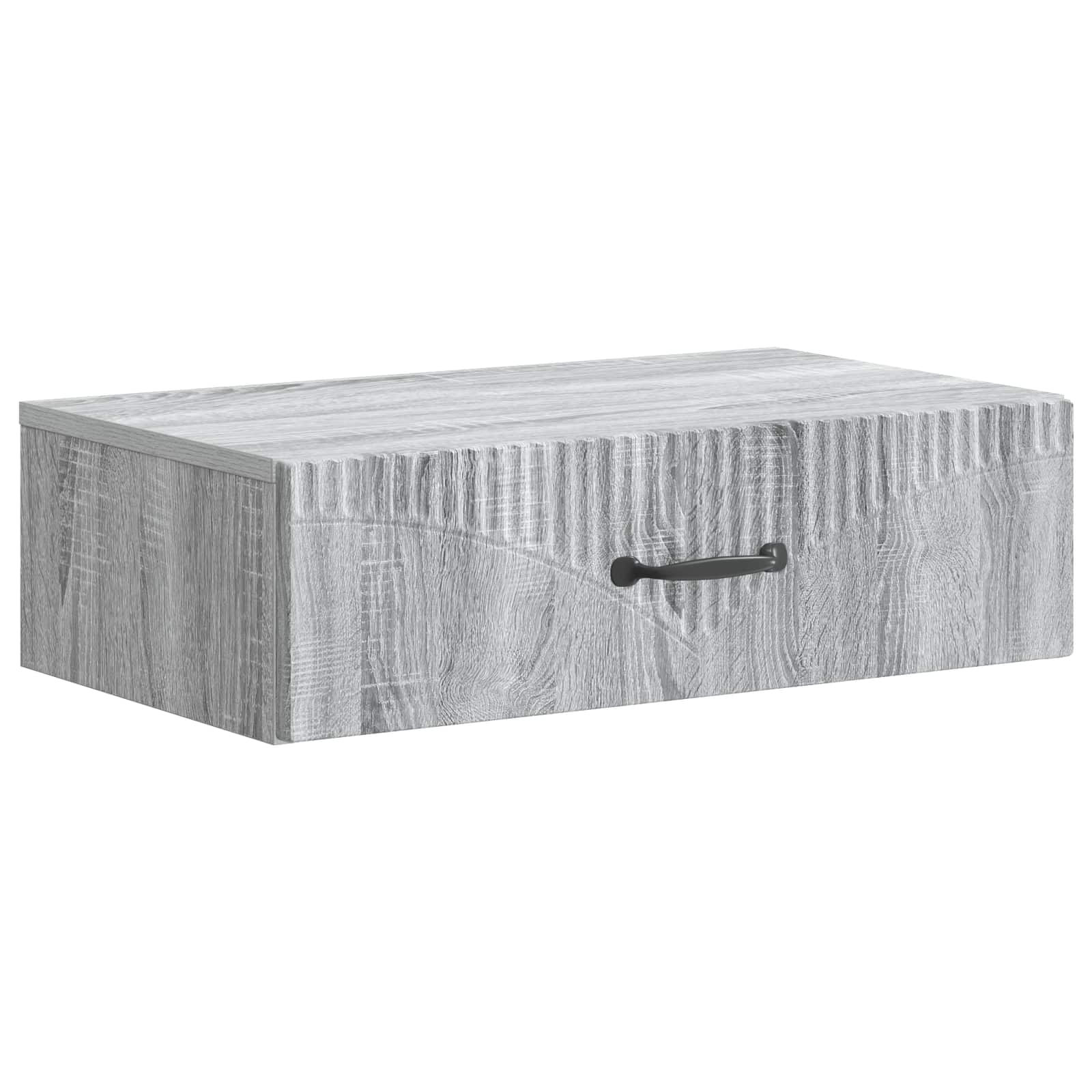 Mesa lateral de parede sonoma cinzento 59 x 34,5 x 17 cm