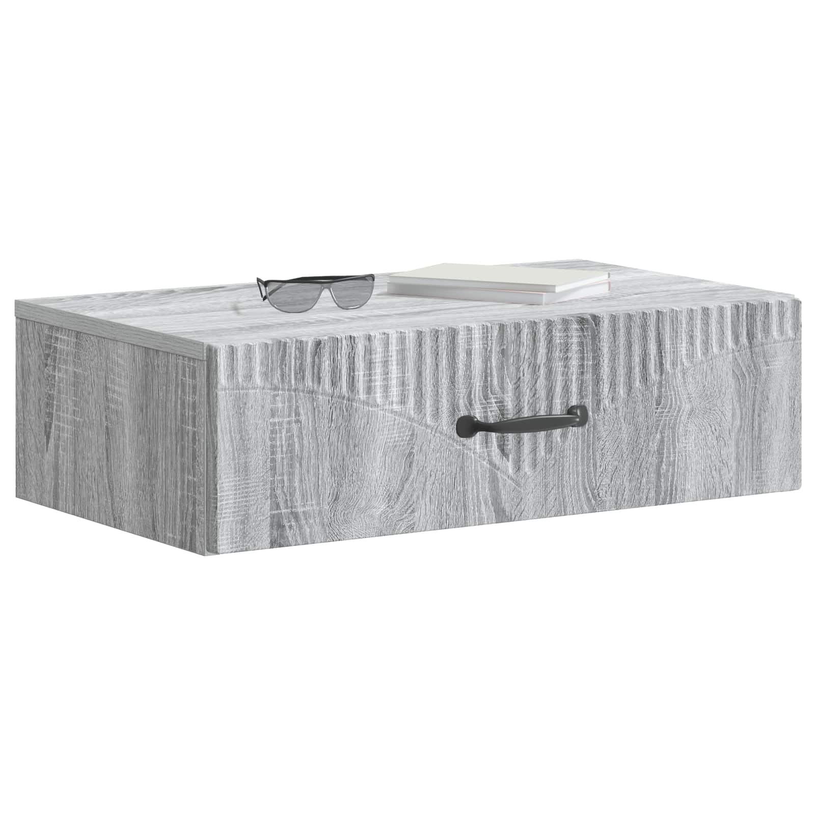Mesa lateral de parede sonoma cinzento 59 x 34,5 x 17 cm