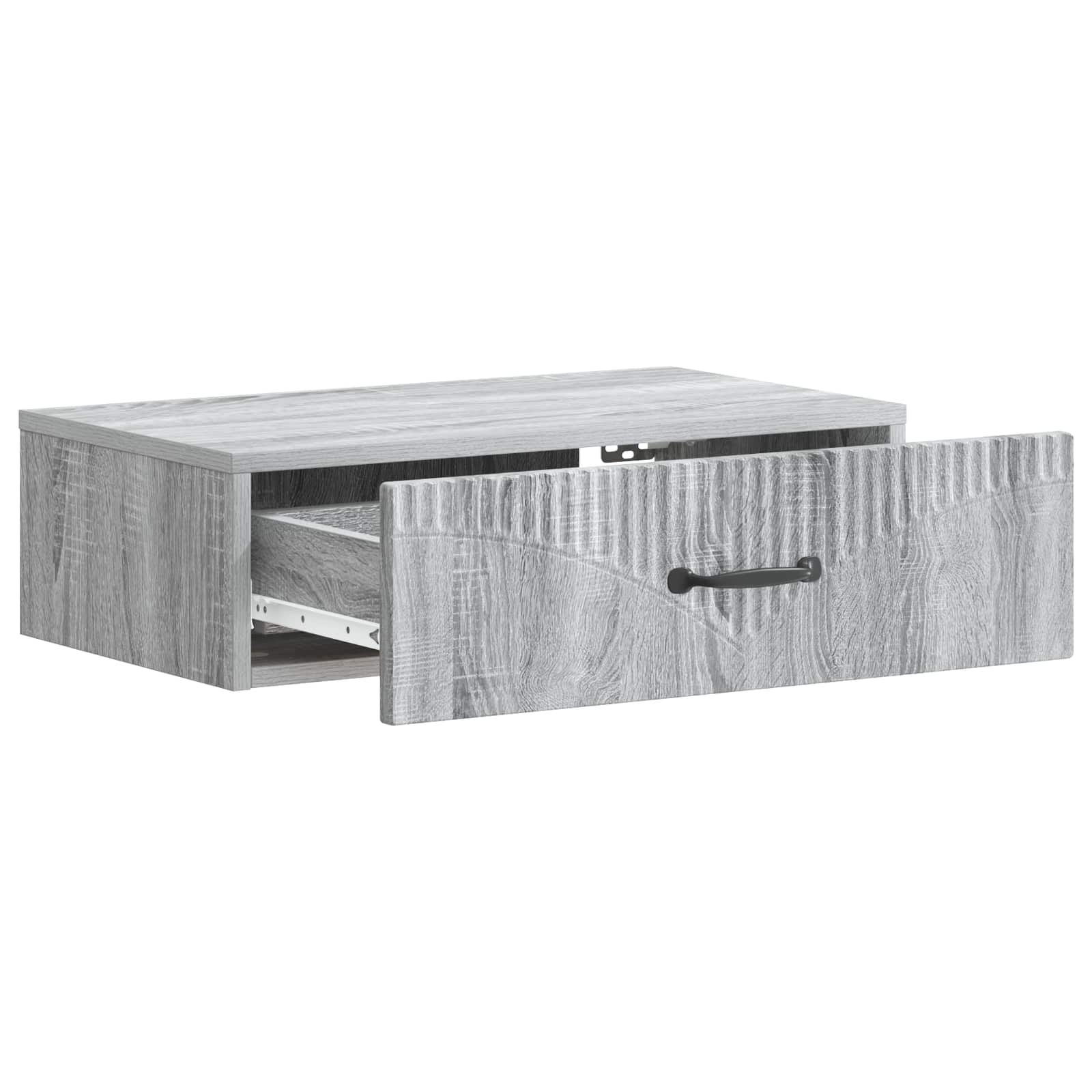 Mesa lateral de parede sonoma cinzento 59 x 34,5 x 17 cm