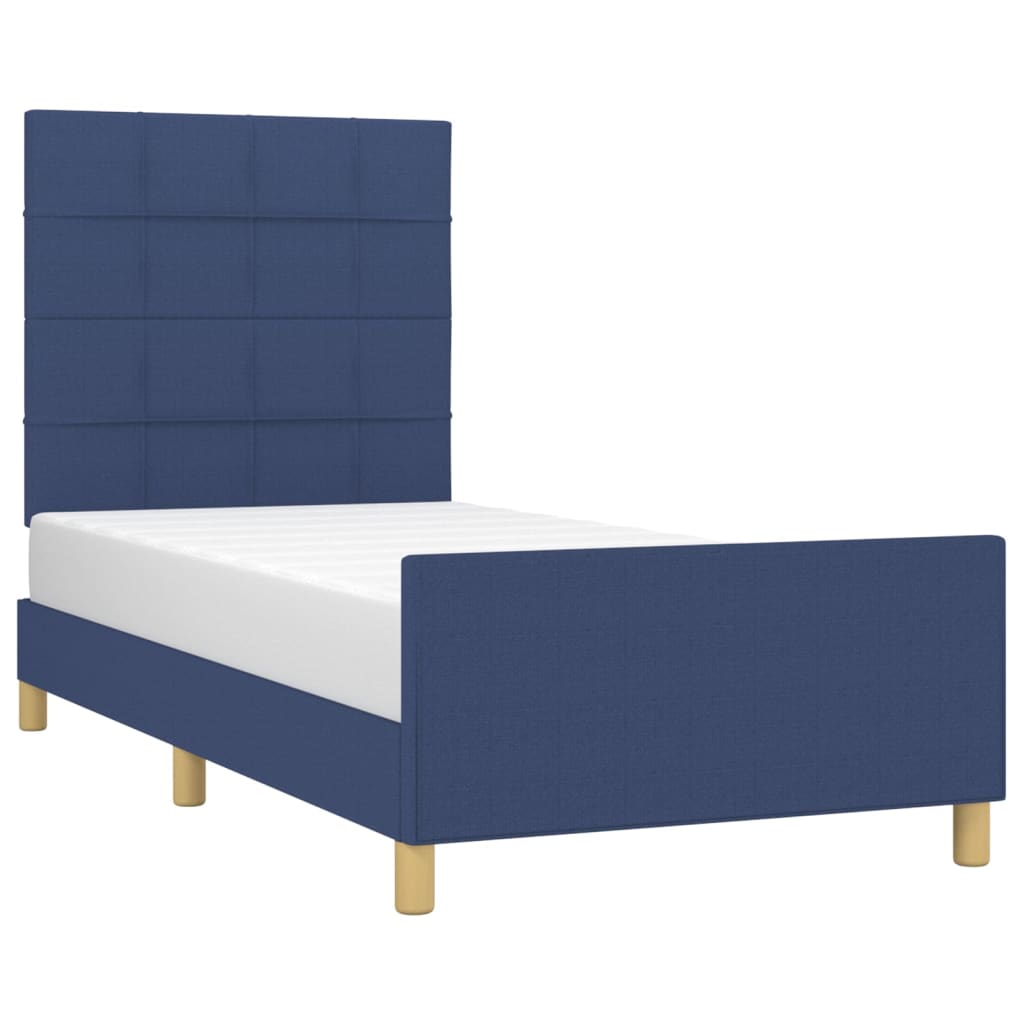 Estrutura de cama sem colchão 80x200 cm azul