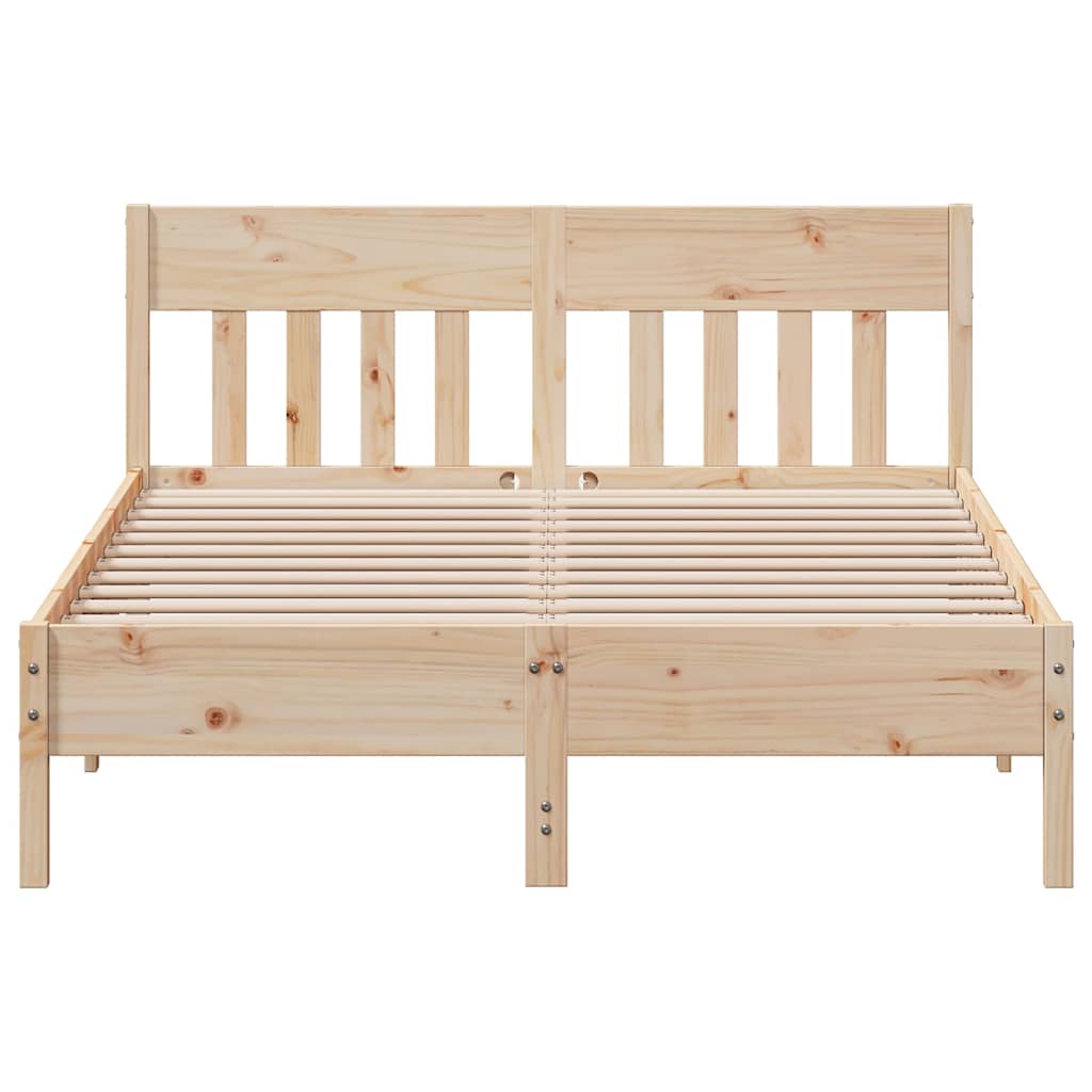 Cama sem colchão 150x200 cm madeira de pinho maciça