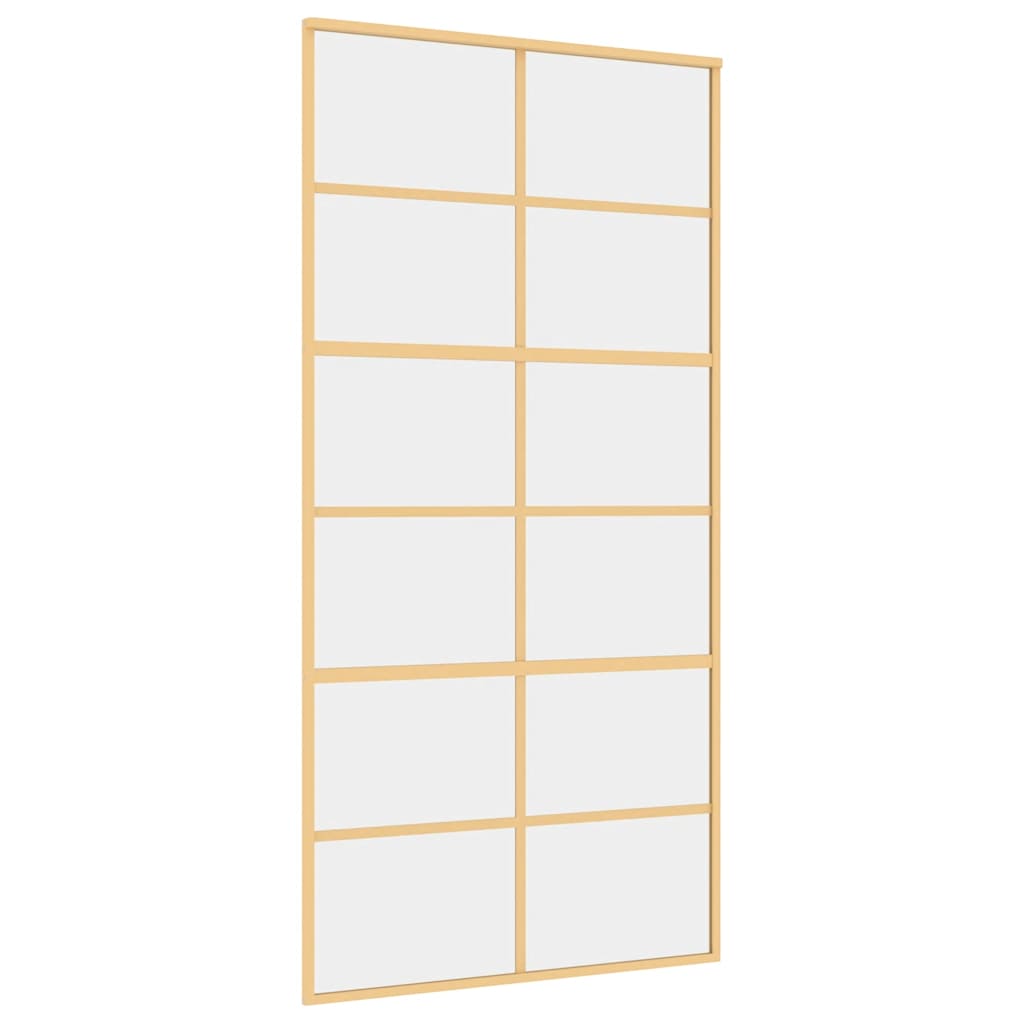 Porta deslizante 102,5x205 cm vidro esg/alumínio dourado