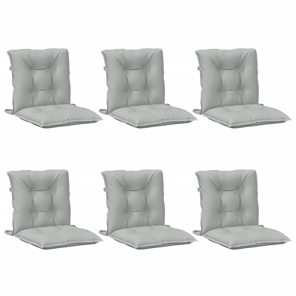 Almofadões lombares cadeiras 6pcs mesclado tecido cinza-claro