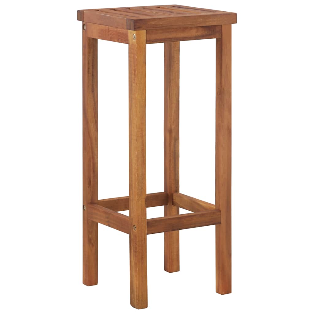 Bancos de bar 2 pcs madeira de acácia maciça