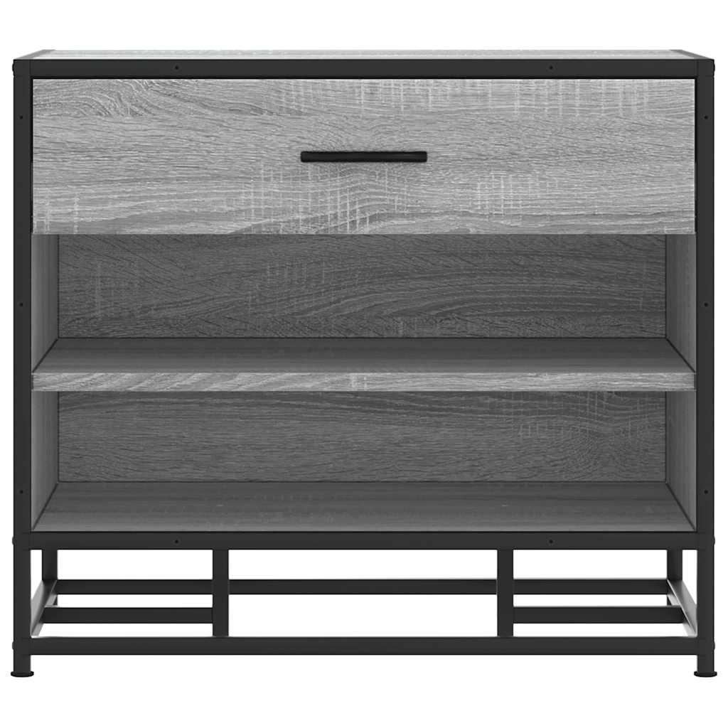 Banco para calçado sonoma 60x40x53,5 cm madeira metal cinzento