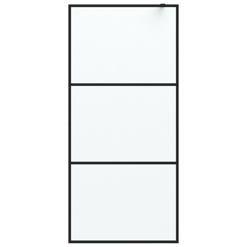 Divisória de chuveiro 90x195 cm vidro opaco esg preto