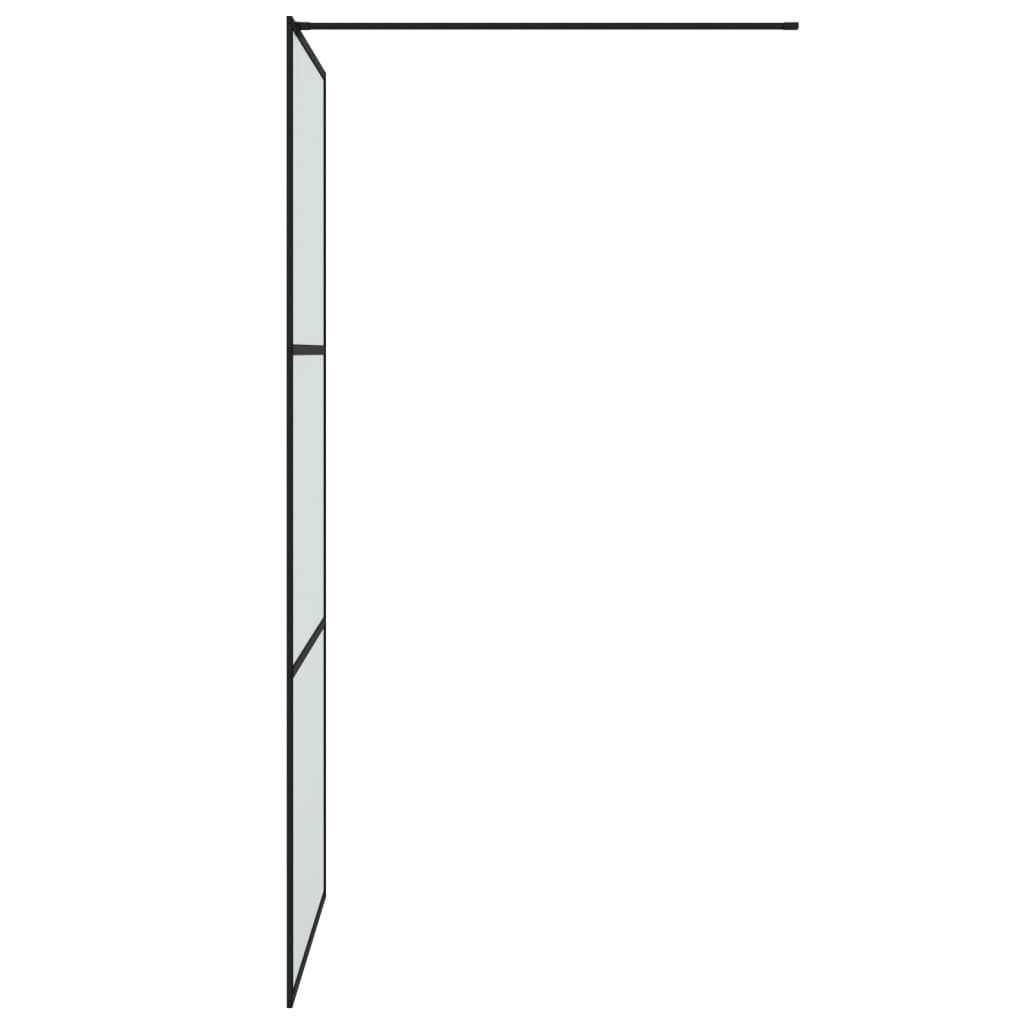 Divisória de chuveiro 90x195 cm vidro opaco esg preto