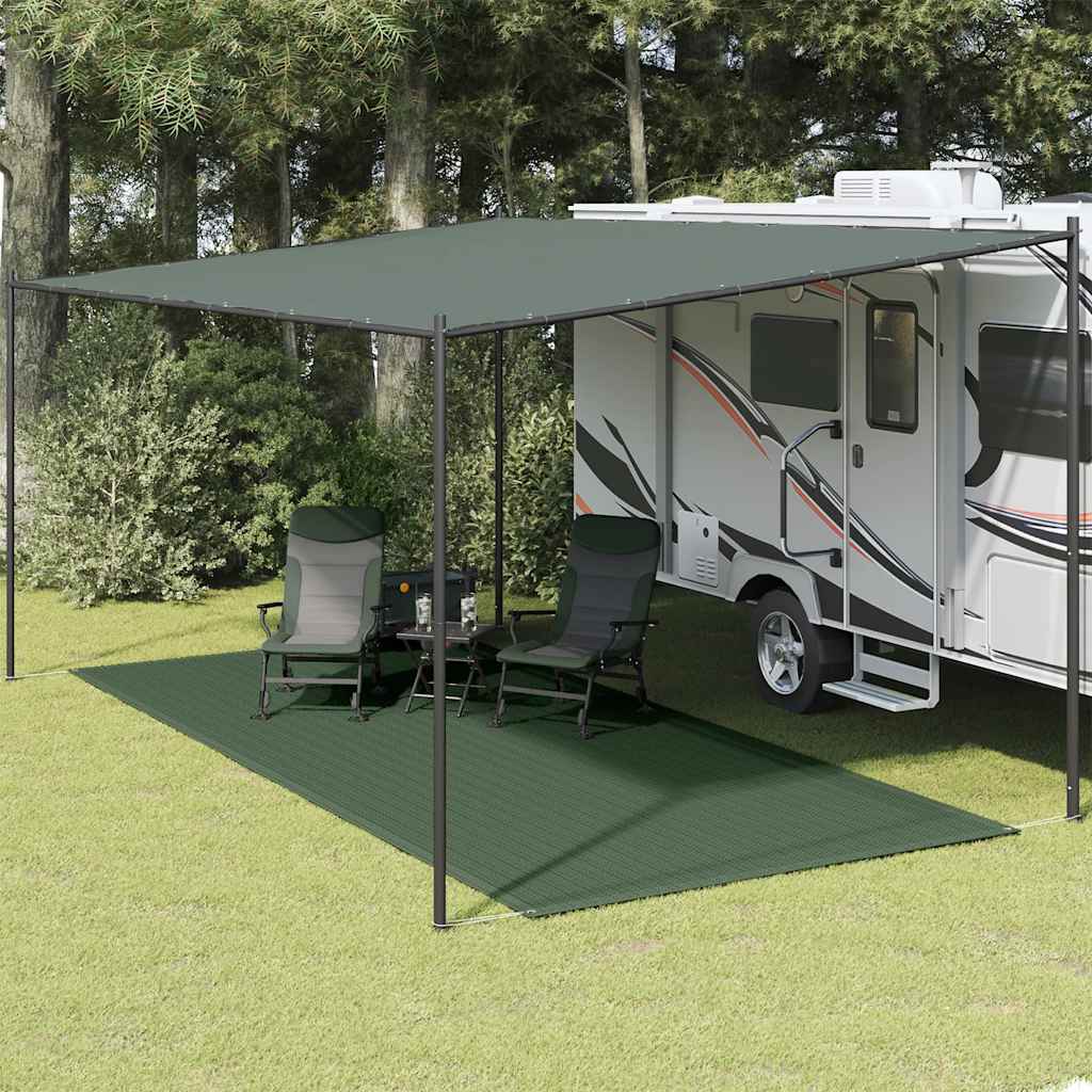 Tapete de campismo para tenda pead 250x550 cm verde-escuro