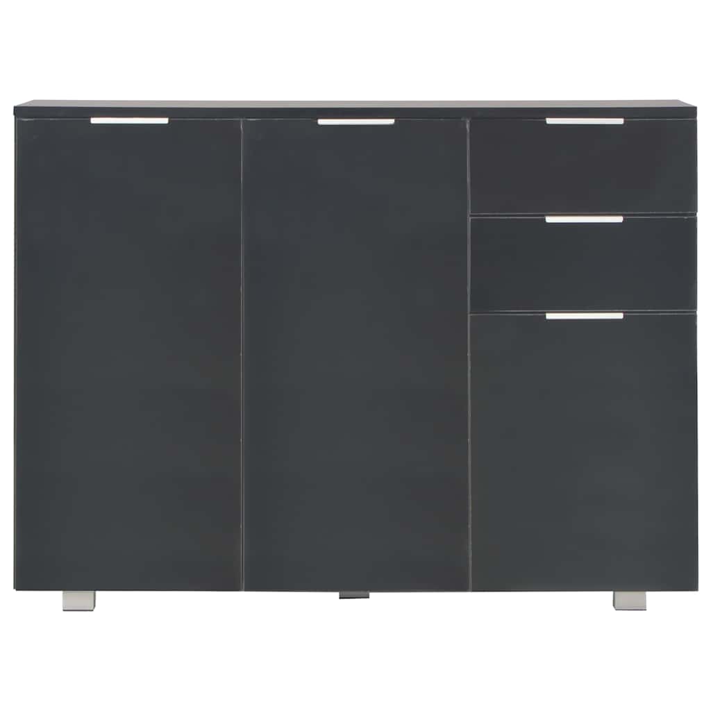 Aparador 107x35x80,5 cm preto brilhante