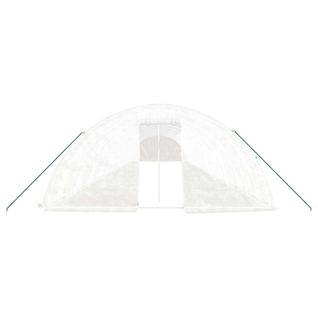 Estufa com estrutura de aço 110 m² 22x5x2,3 m branco