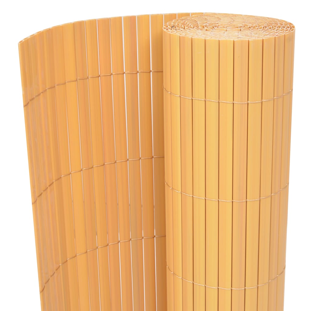 Cerca de jardim dupla face PVC 90x500 cm amarelo