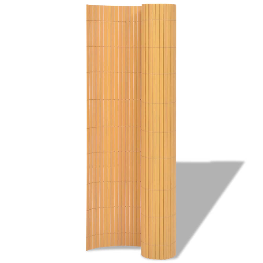 Cerca de jardim dupla face PVC 90x500 cm amarelo