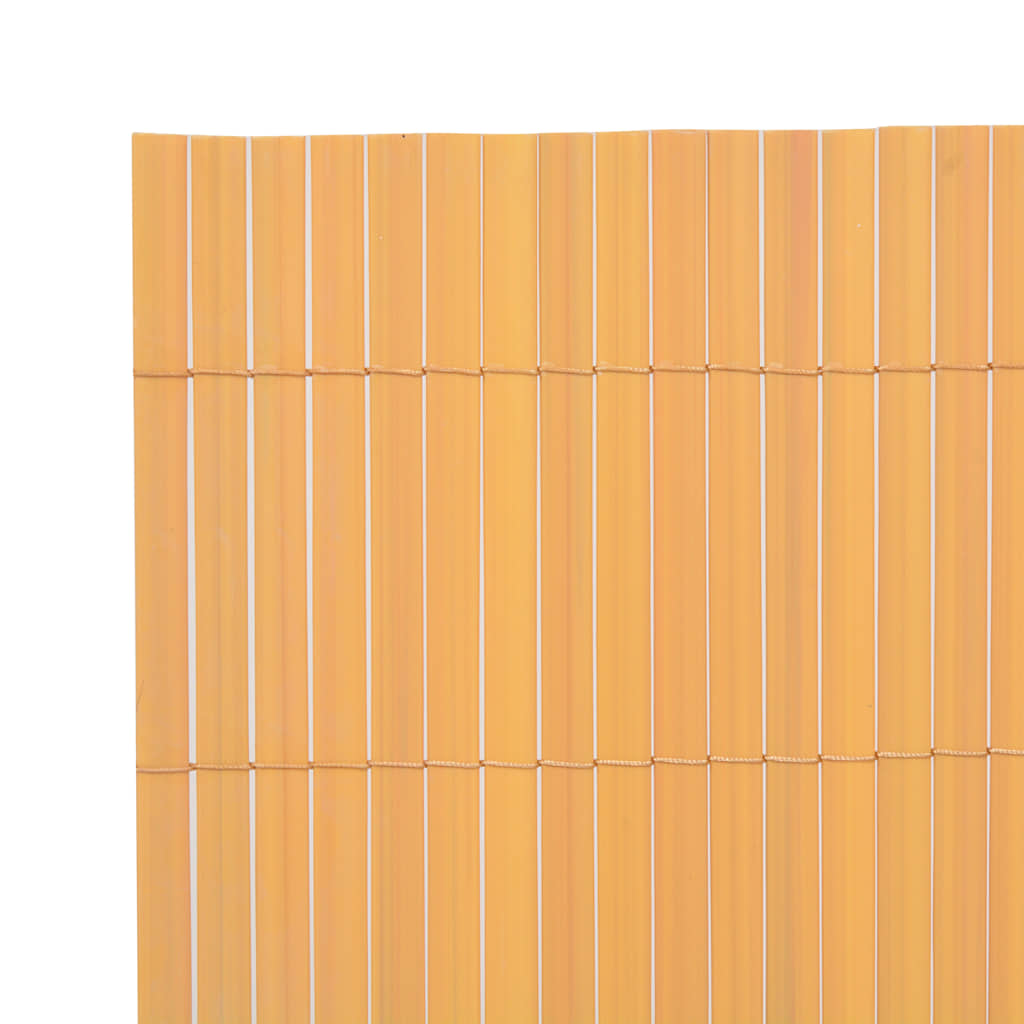 Cerca de jardim dupla face PVC 90x500 cm amarelo