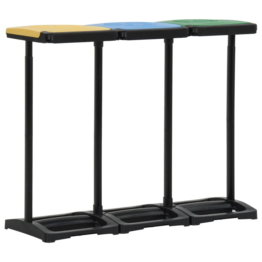 Suporte para sacos do lixo com tampa 240-330 l PP multicor
