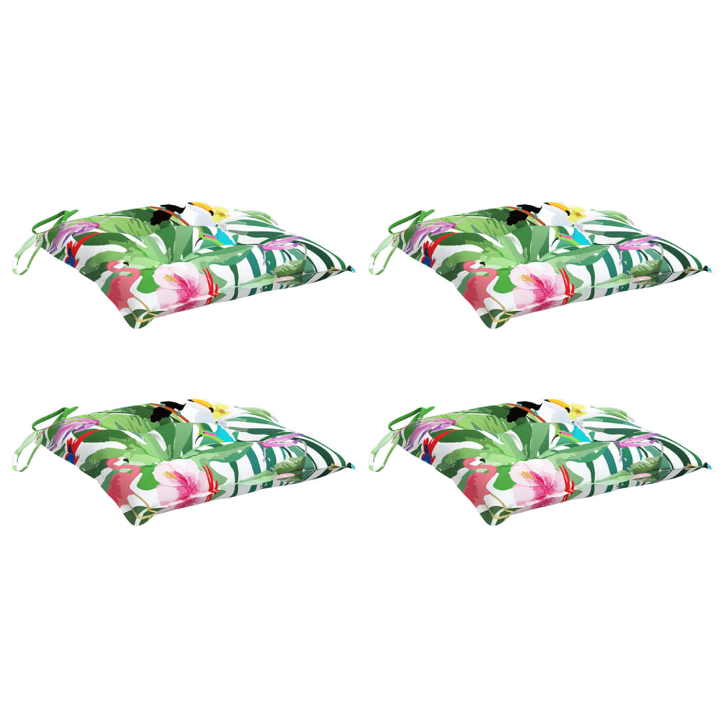 Almofadões p/ cadeira 4 pcs tecido oxford multicor