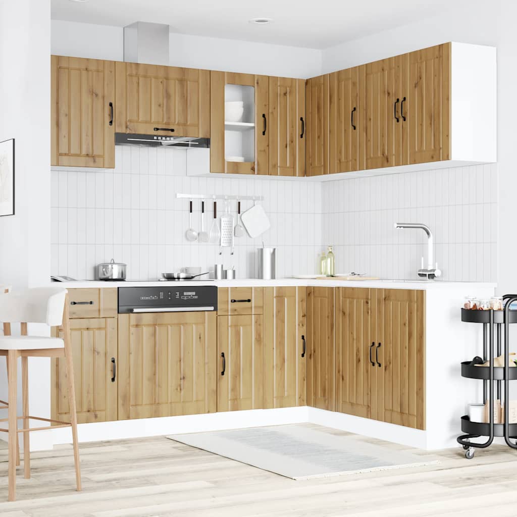 11 Peças armário de cozinha conjunto lucca carvalho artesanal