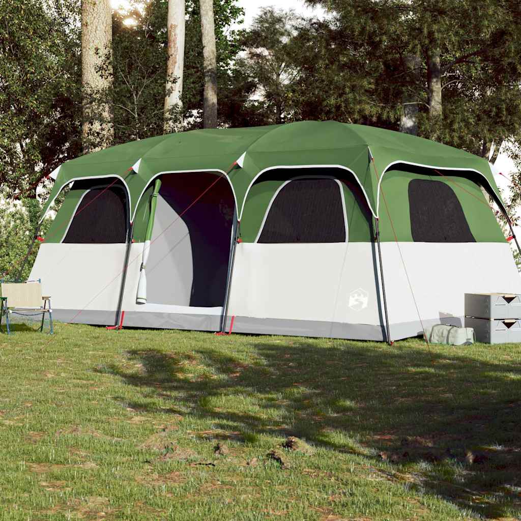 Tenda familiar estilo cabana para 10 pessoas impermeável verde