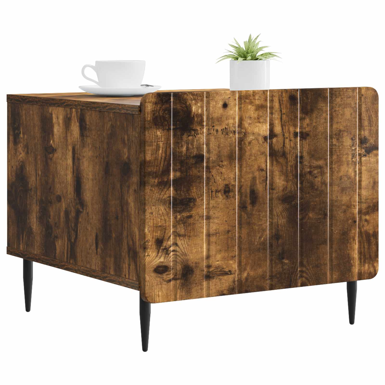 Mesa de centro com gaveta carvalho fumado 49 x 50 x 42 cm
