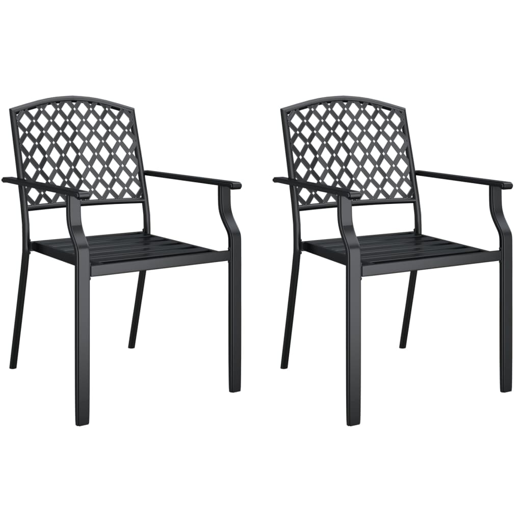 3 Pcs conjunto de jantar para jardim aço antracite