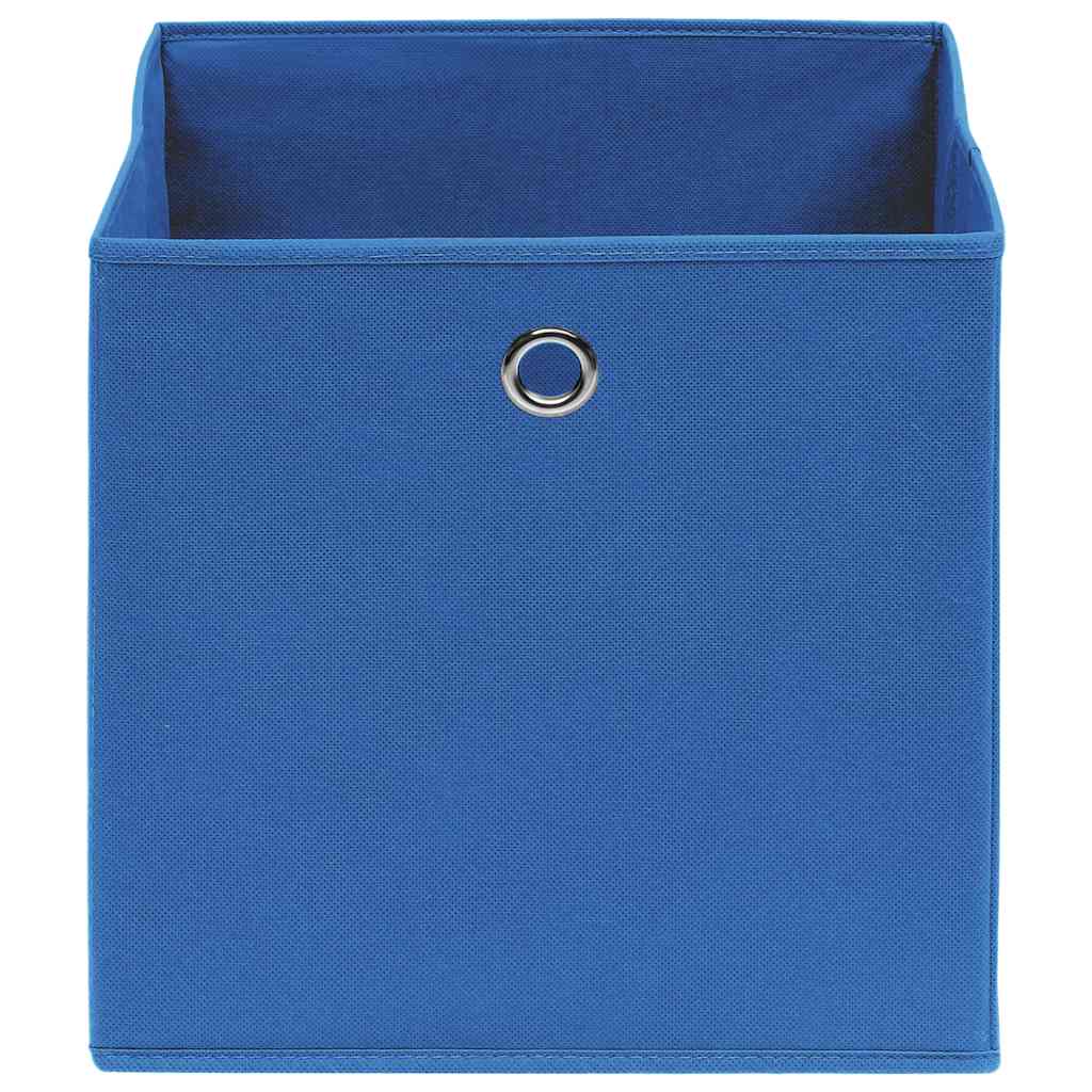 Caixas arrumação 4 pcs 28x28x28 cm tecido-não-tecido azul
