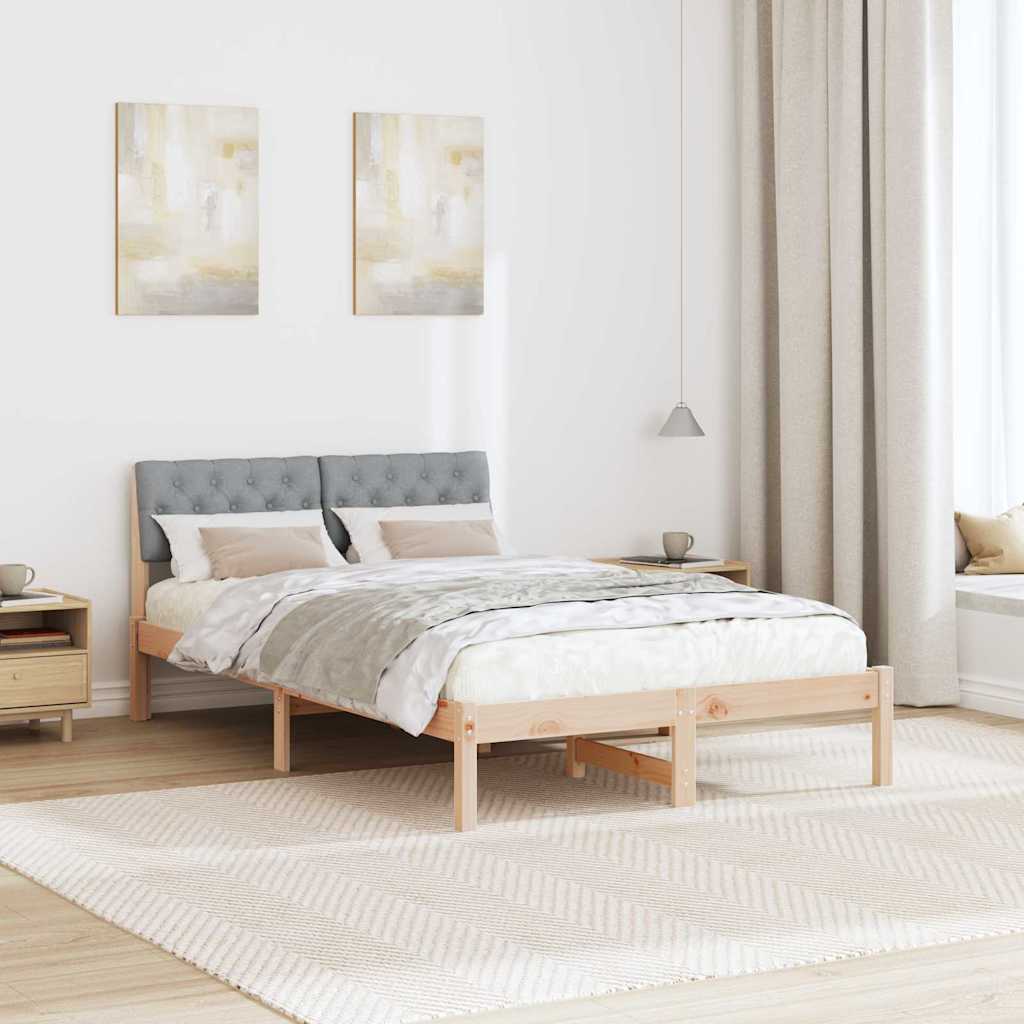 Estrutura da cama marrom e cinza claro 120 x 200 cm