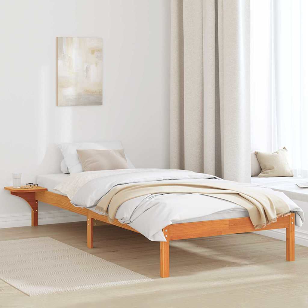 Estrutura da cama marrom cera 90 x 200 cm