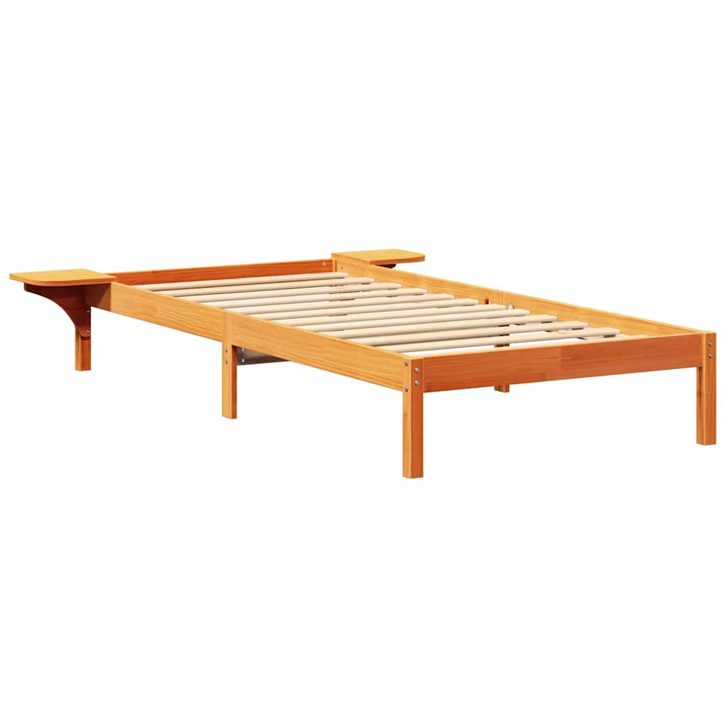 Estrutura da cama marrom cera 90 x 200 cm