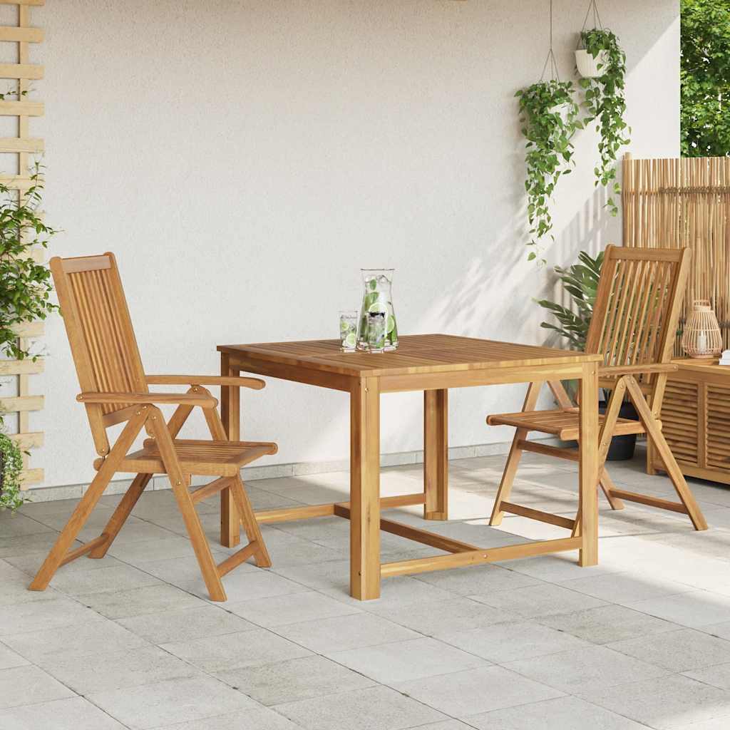 Cadeiras jardim dobráveis 2 pcs madeira acácia maciça castanho