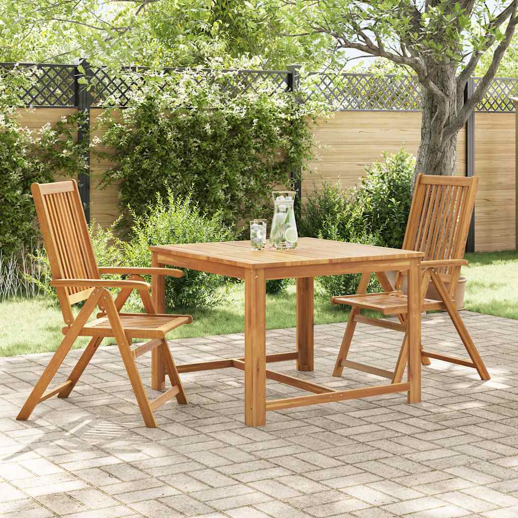 Cadeiras jardim dobráveis 2 pcs madeira acácia maciça castanho