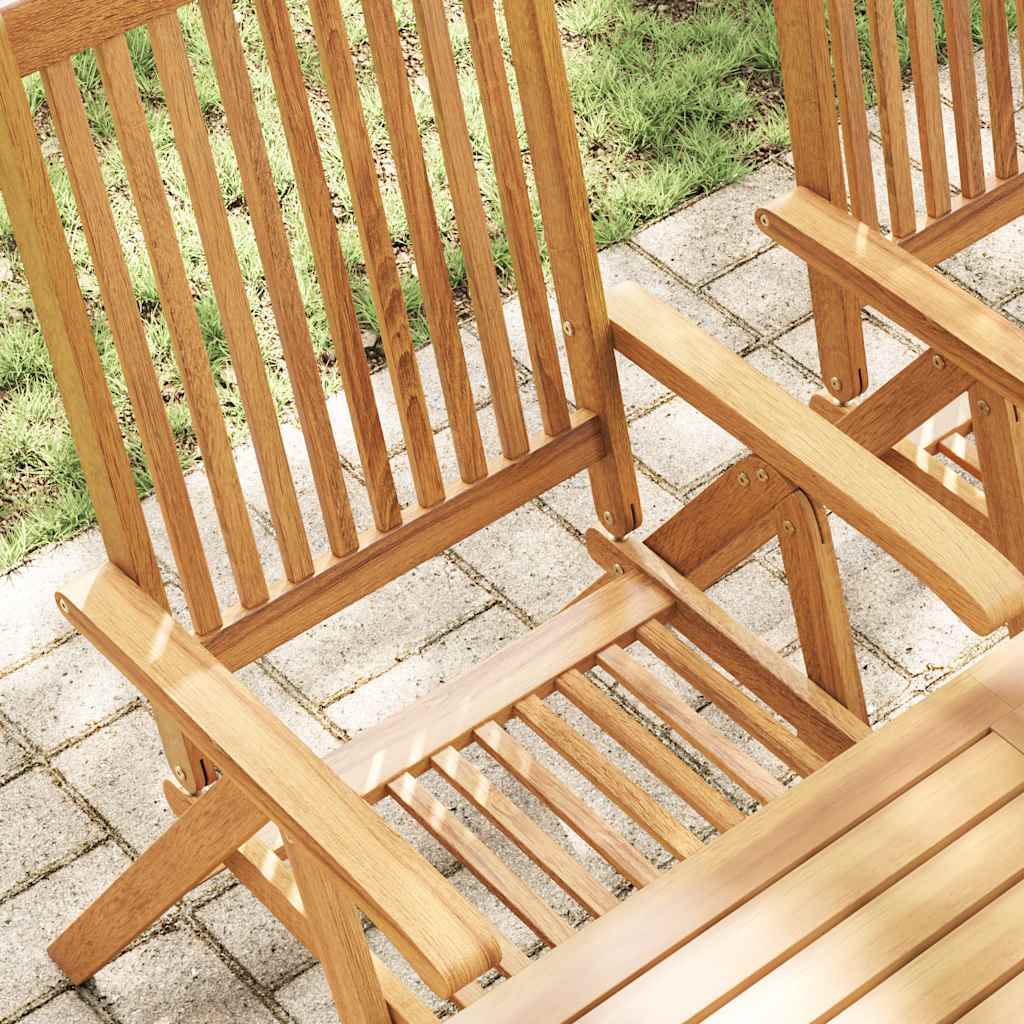 Cadeiras jardim dobráveis 2 pcs madeira acácia maciça castanho