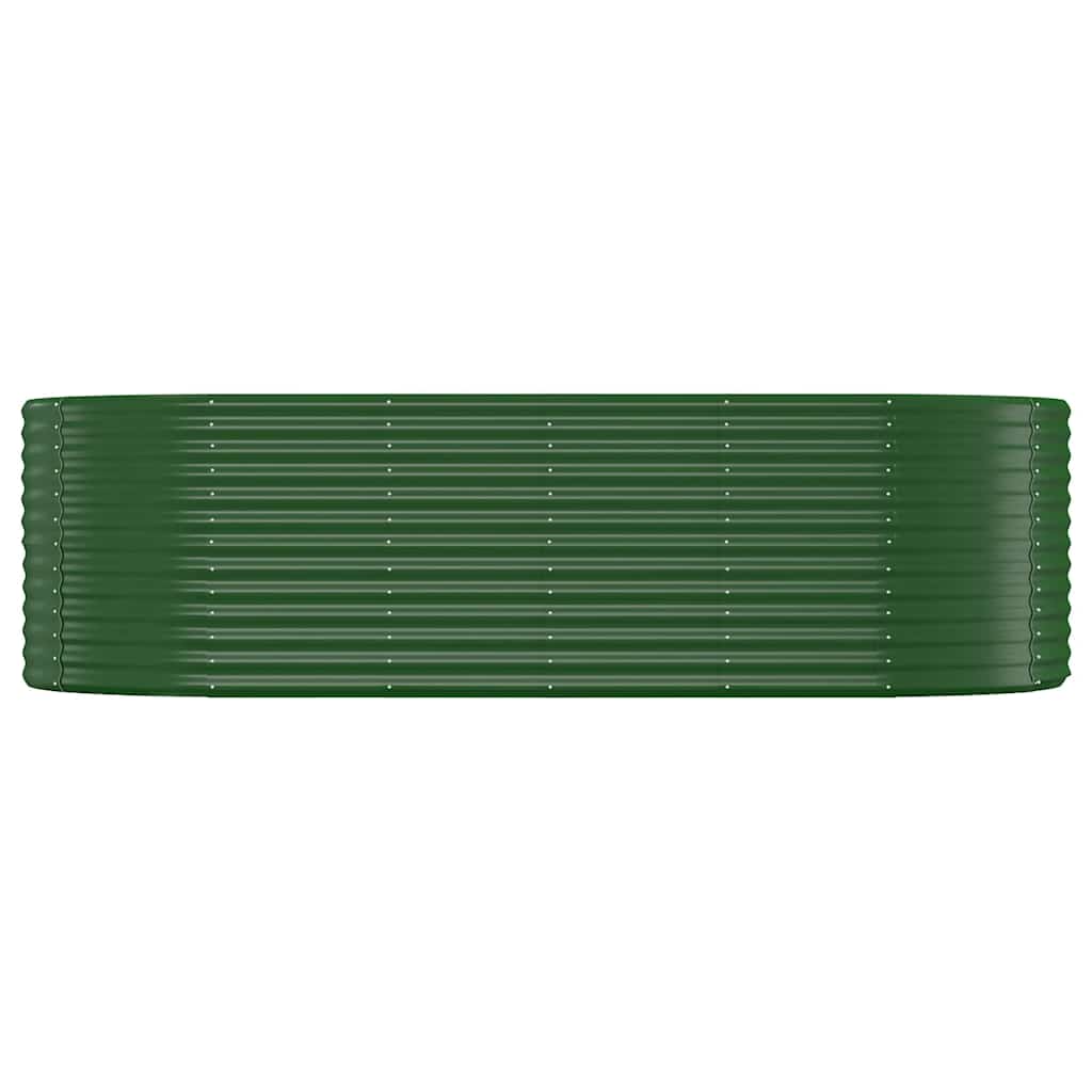 Canteiro elevado jardim 249x100x68 cm aço galvanizado verde