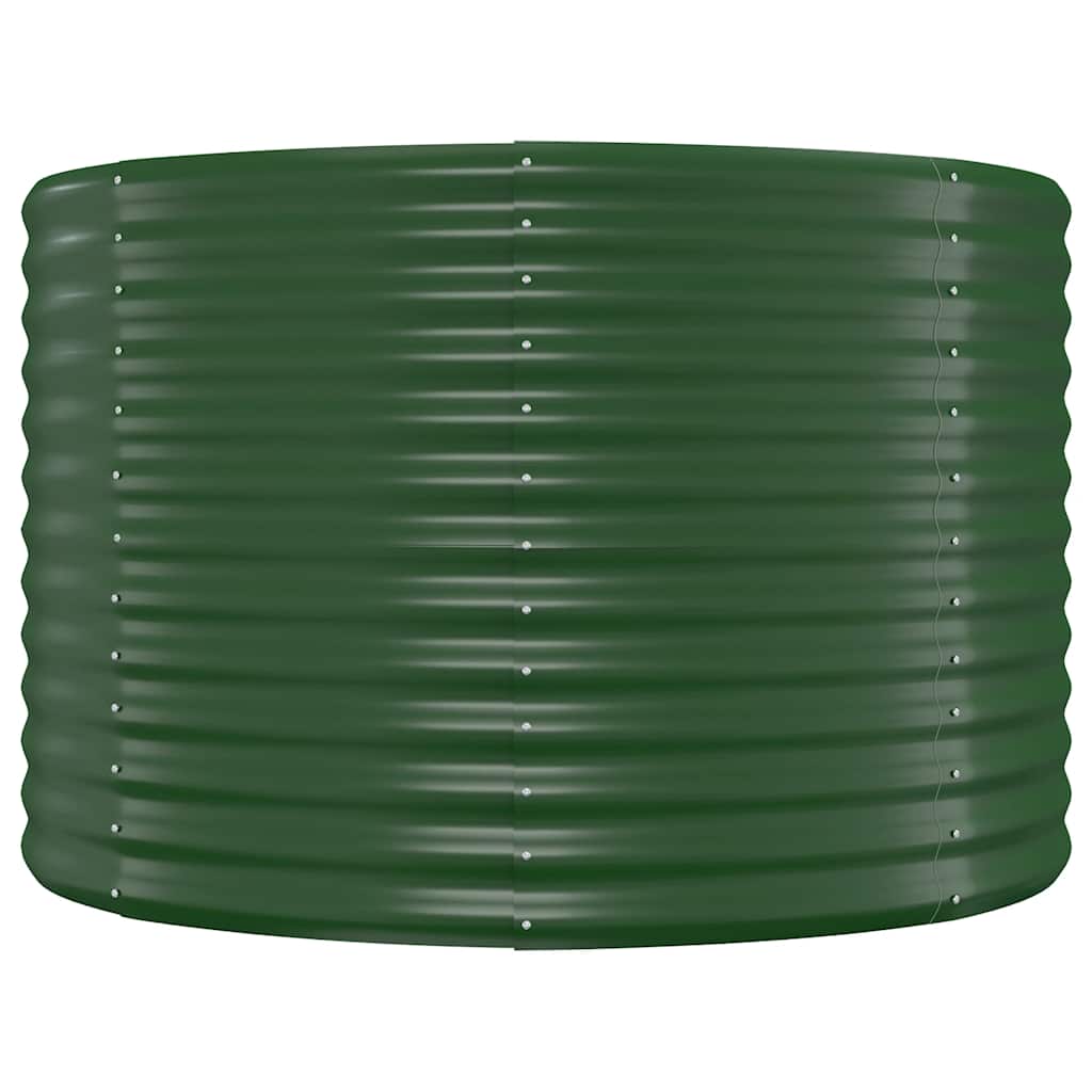 Canteiro elevado jardim 249x100x68 cm aço galvanizado verde