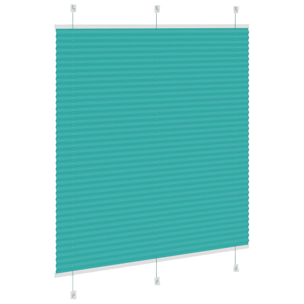 Plissado cego gasolina verde 115x100 cm largura tecido 114,4 cm
