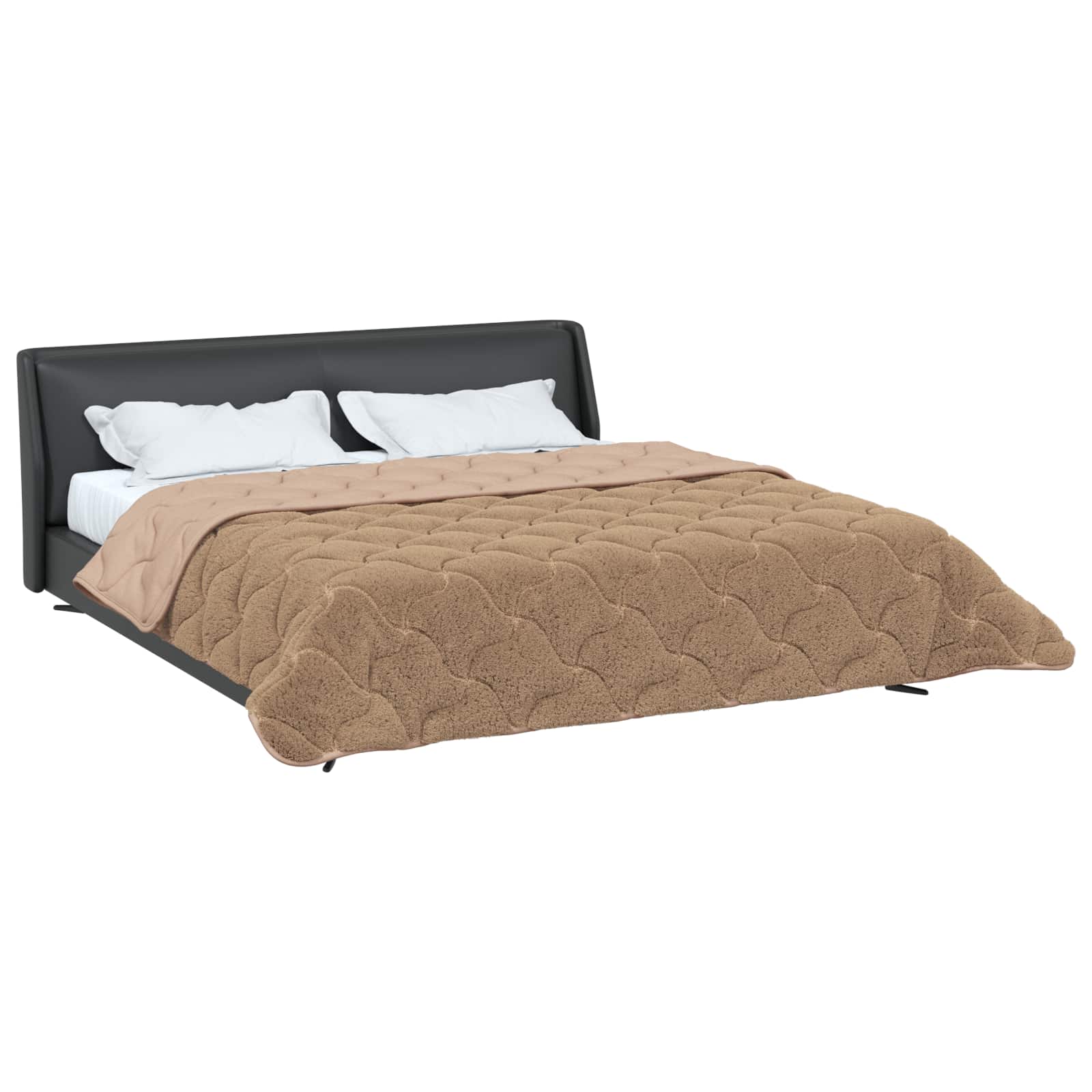 Edredom de inverno colchonete cinzento-acastanhado 200 x 240 cm